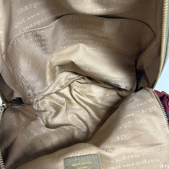 Margot Olive Green Suede Leather Backback - Picture 6 of 6